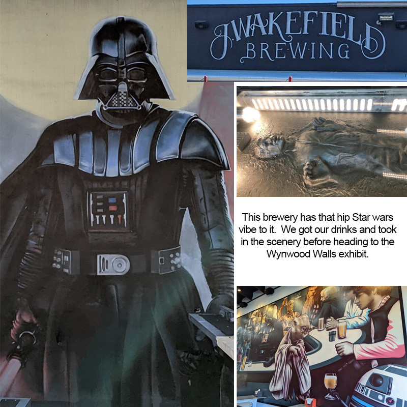 A brewery with Star Wars setup